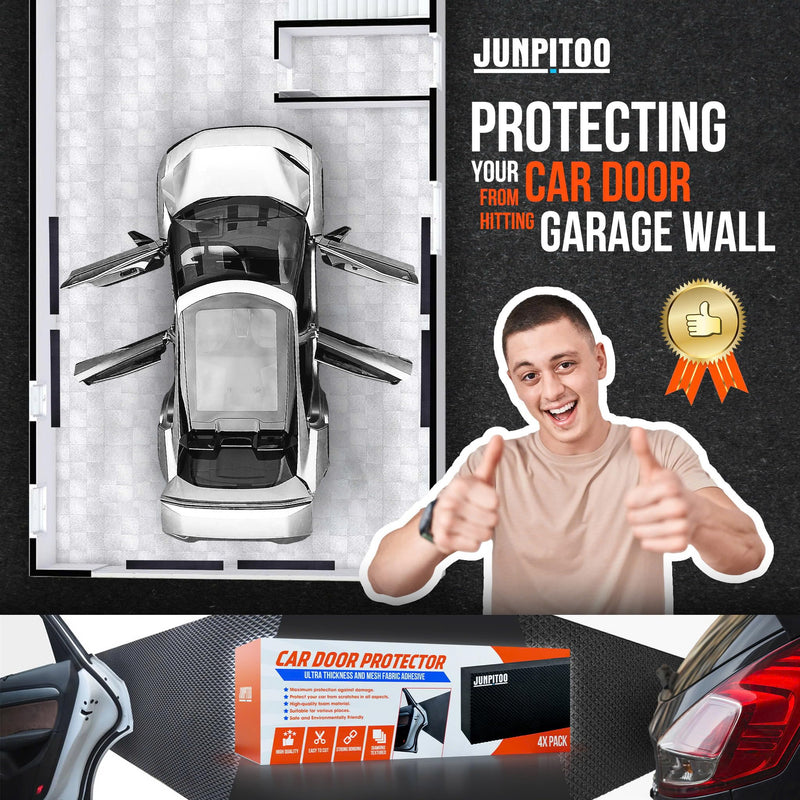 Garage Wall Protectors (4 Pack) - 1.2 Inches Thick Foam Bumper Guards for Car Door Protection, Scratch Resistant, Waterproof & Easy to Install, Heavy-Duty Garage Parking Safety Shields for Walls