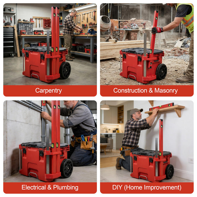 SWER Dual Level & Ruler Holder Compatible with Milwaukee PACKOUT, Tool Holder for PACKOUT Accessories