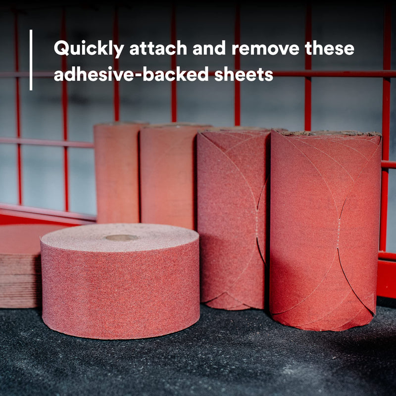 3M Stikit Red Abrasive Sheet Roll, 01681, No Hole, 2-3/4 in x 25 yd, 400+ Grade, Automotive Sanding Roll Sandpaper for Coating Removal, Body Repair, Auto Sanding 400+ Grit 2-3/4 in x 25 yd (Pack of 1)
