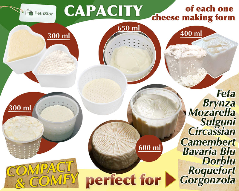 16 Pcs Soft Cheese Making Kit for Beginners - Small Cheese Molds - Cream Cheese Molds for Making Cheese - Molde Para Queso Fresco Casero - Paneer Maker Mold - Cheese Making Supplies №3