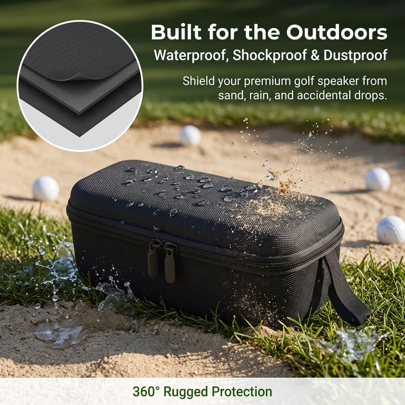 Portable Storage Case for MiLESEEY GeneSonic Pro Golf Speaker, Golf Speaker and Handheld GPS Rangefinder Travel Bag, Mesh Pocket for Charging Cable Accessories， with Handle and Shoulder Strap