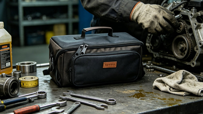 Small Tool Bags/Pouches for Men, 13-Inch.Electrician/HVAC Tool Pouches Bag with Compartments.