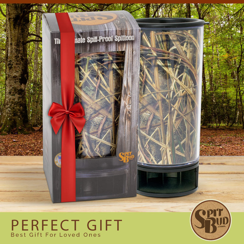Spit Bud Spittoon with Can Opener, Mossy Oak Color Mossy Oak Shadow Grass Blades