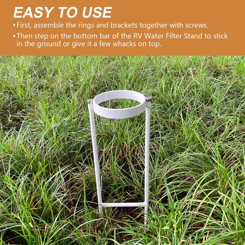 RV Water Filter Stand, Keeps Water Filters Upright and Off The Ground, Reduces Hose kinking-1 Pack