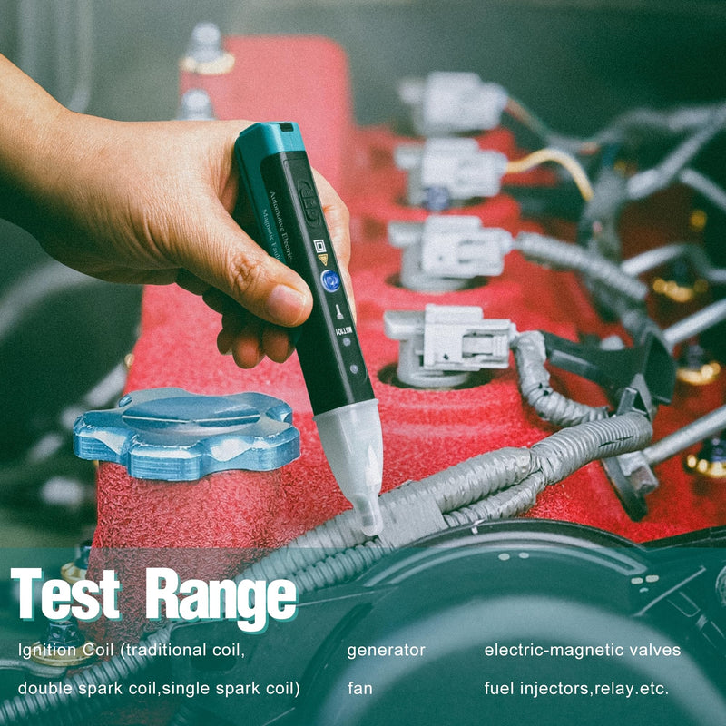  [AUSTRALIA] - Car Spark Tester, Automotive Electronic Faults Detector, Auto Ignition Coil Tester Tool MST-101 with LED Light Indicator Buzz