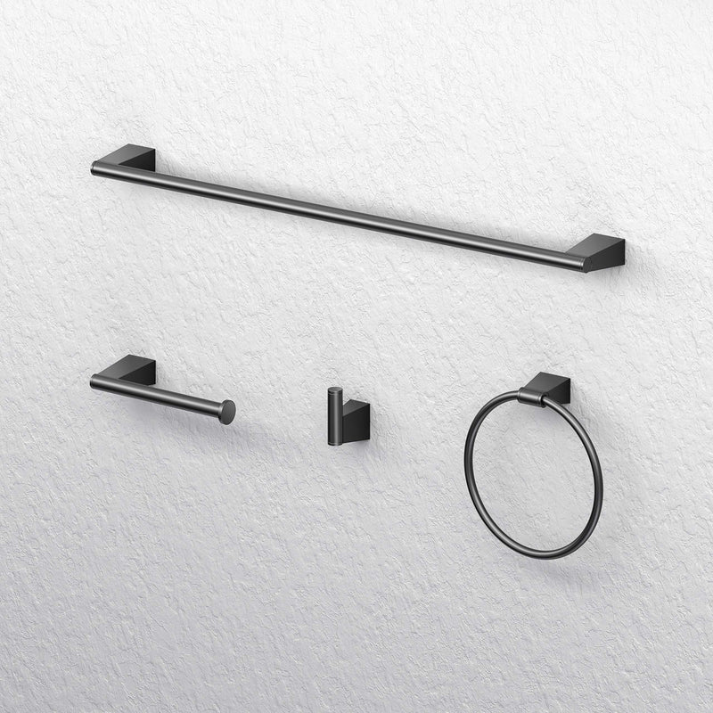 Gatco 4711MX Bleu, 18" Towel Bar In Matte Black