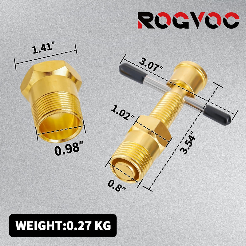 Olive Remover Puller for NPT 1/2 Inch and 3/4 Inch Compression Sleeve Puller Tool, Not Damage The Brass Pipe,Professional Plumber Ring Removal Tool Ferrule Puller NPT 1/2" & NPT 3/4"