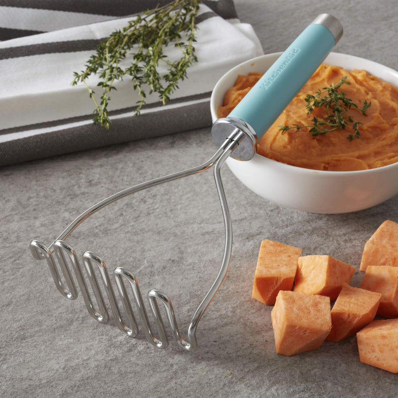 KitchenAid Gourmet Stainless Steel Wire Masher, 10.24-Inch, Aqua Sky One Size