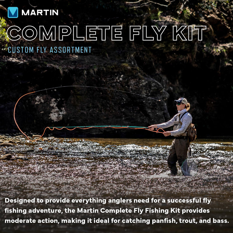 Martin Fly Reel and Fishing Rod Combo Kit Complete Fly