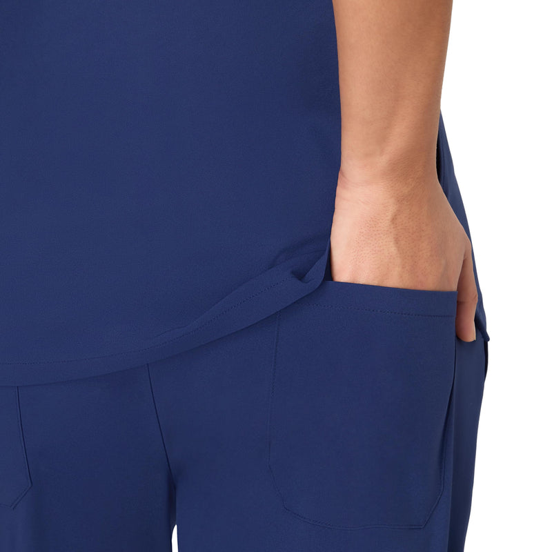 Hanes Women's Scrubs Set, Medical Scrubs With Pockets, Moisture-wicking Healthcare Clothing for Women Medium Athletic Navy