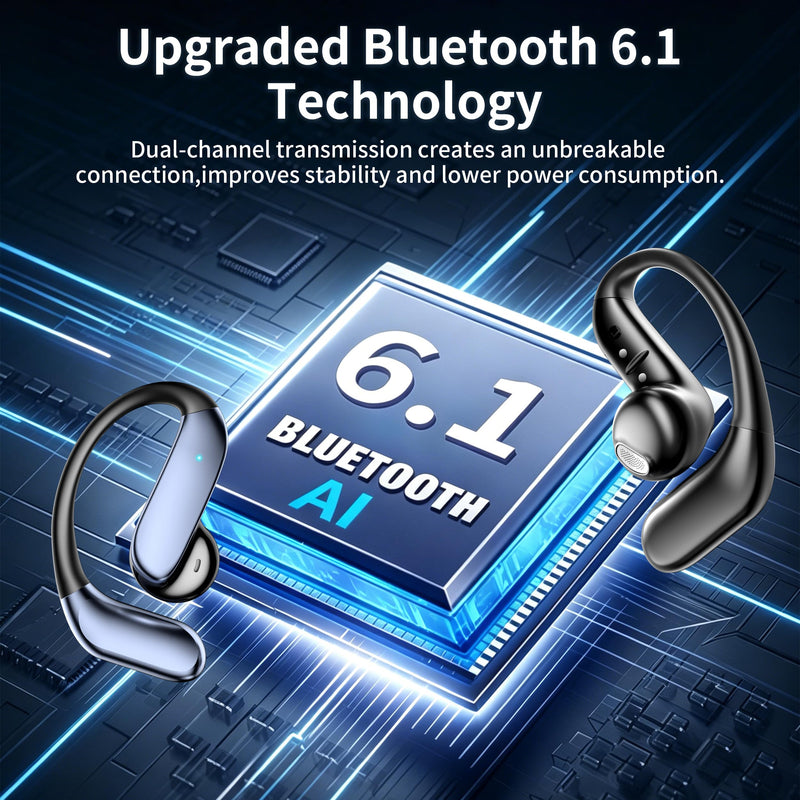 AI Translation Earbuds Real Time - Translator Headphones 198 Languages, Audifonos Traductores Inglés Español Translating Earbuds Wireless Bluetooth 6.1 for Travel, Meeting & Learning - Classic Black