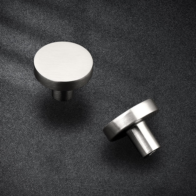 Probrico 10 Pack Cabinet Knobs Brushed Nickel 1-1/5 Inch Round Dresser Drawer Knobs for Kitchen Cupboard Cabinet Hardware