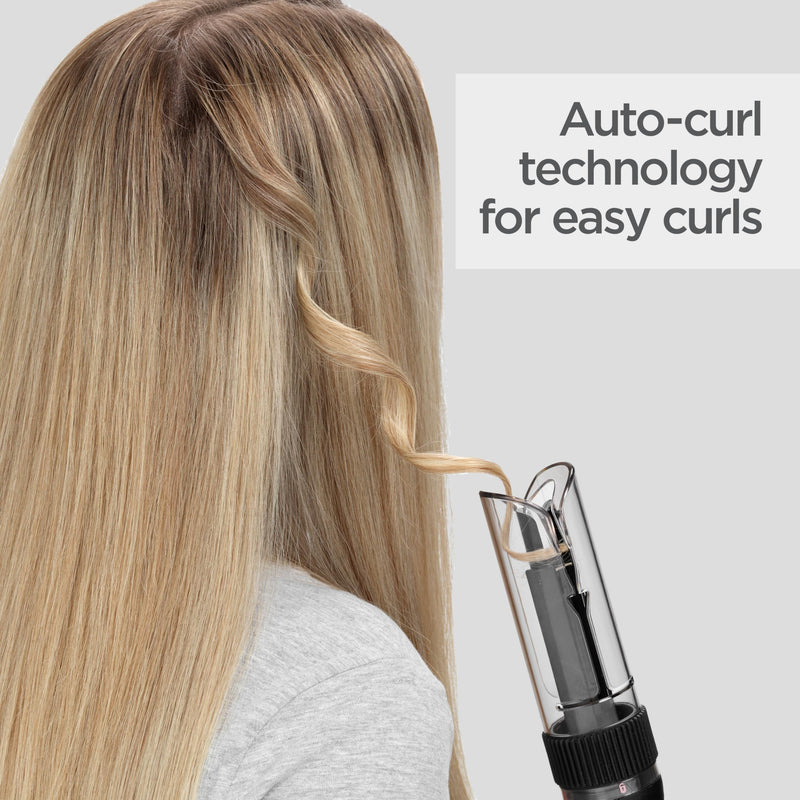 BaByliss Curl Secret Lite - Automatic Hair Curler, Easy Fast Hair Styling, 5 Heat Settings up to 210° - Black & Rose Gold, C1031U 19mm – Classic Styling (No Air)