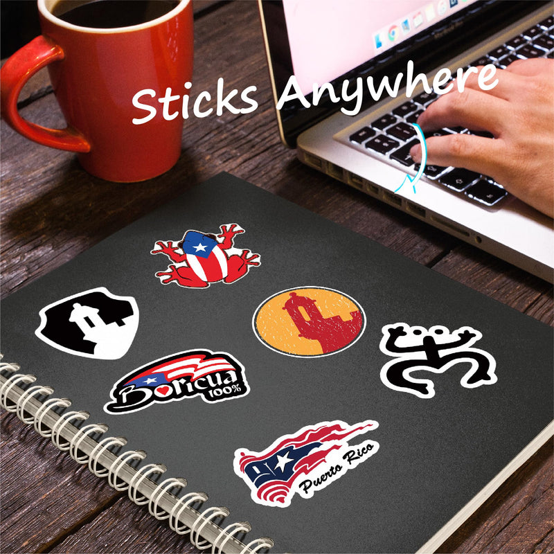 Puerto Rico Stickers (14 Pack) – Waterproof, Durable Vinyl Featuring Puerto Rican Flag, Coquí, Taino Symbols & Cultural Icons – Perfect for Laptops, Cars, Water Bottles, Truck