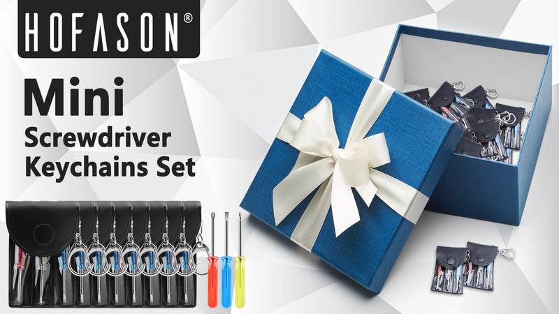 HOFASON Party Favors for Men Adults, 50 Pcs Mini Screwdriver Keychain Set