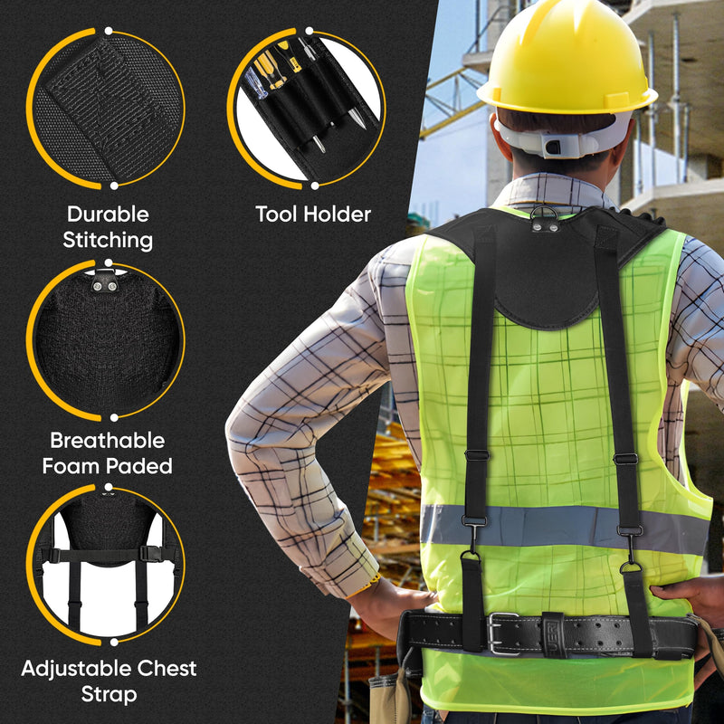 FUERI Tool Belt Suspender for Men Adjustable Heavy Duty Construction Carpenter Electrician 1