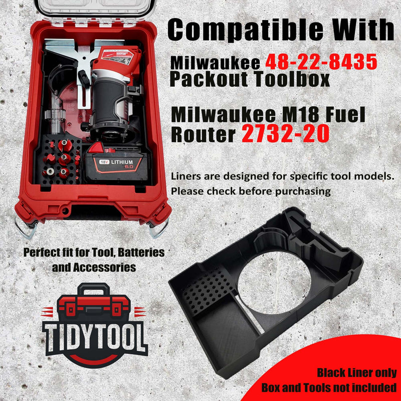 Liner for M18 Router Organizer for Milwaukee Packout Compact Organizer Tool Box