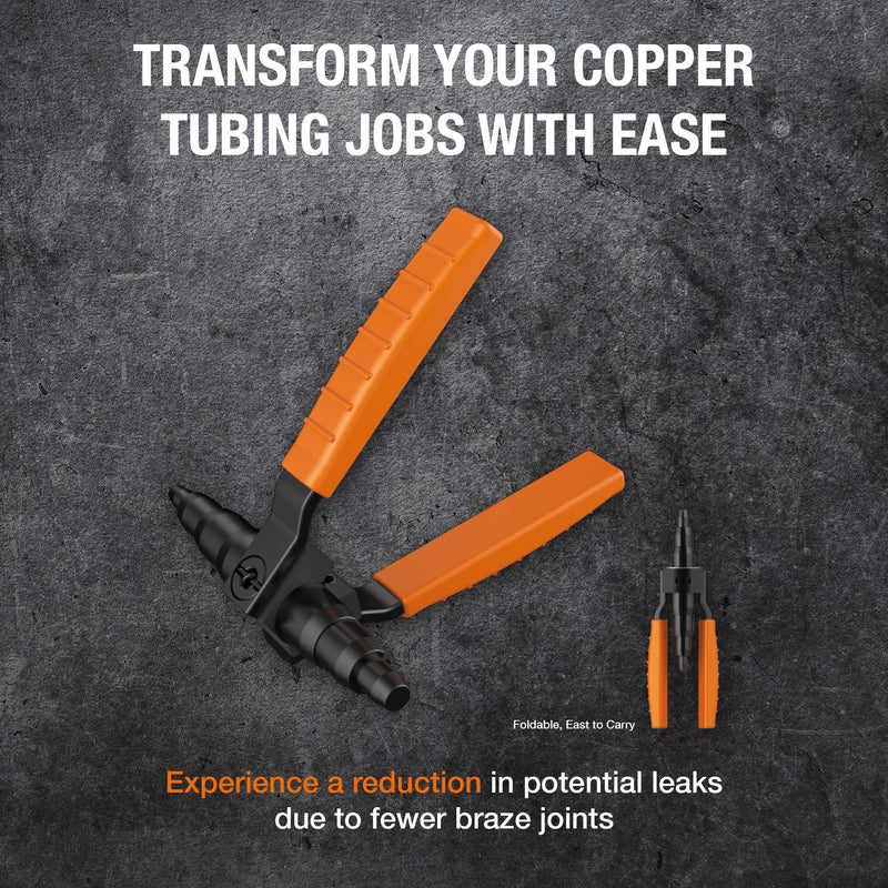 NAVAC NTE7 Manual Tubing Expander | Foldable Swaging Tool | Copper Tubing 3/8", 1/2", 5/8", 3/4", 7/8" OD | 1 Year Warranty