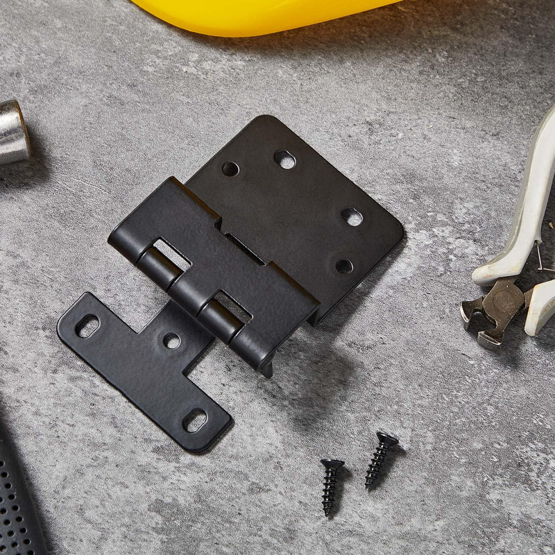 Yaocom 4 Pcs Five-Knuckle Hinge for 3/4" Door Thickness, 270 Degree Institutional Hinge, Black Powder Finish for Institutional Use in Hospitals, Schools, and Other Commercial Settings (Black)