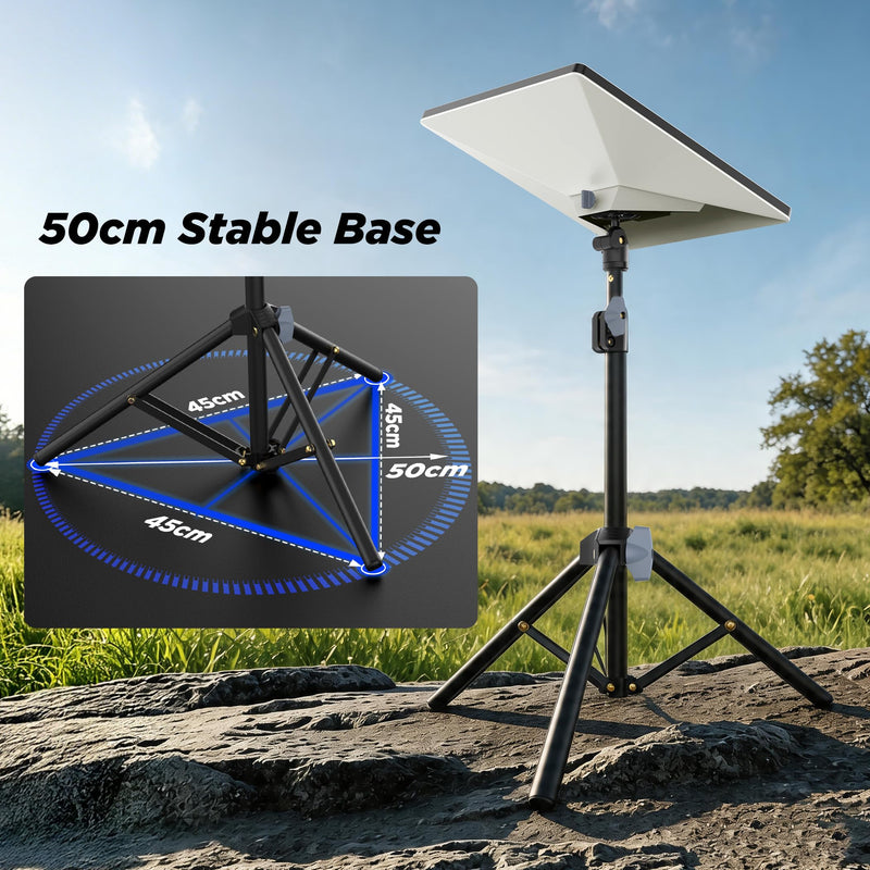 Hugener Starlink Mini Tripod Stand, Portable & 360° Rotation | Stable Tripod Mounting Kit, Quick Tool-Free Setup, Height Adjustable with 360° Tilt for Camping/ RV and Outdoor