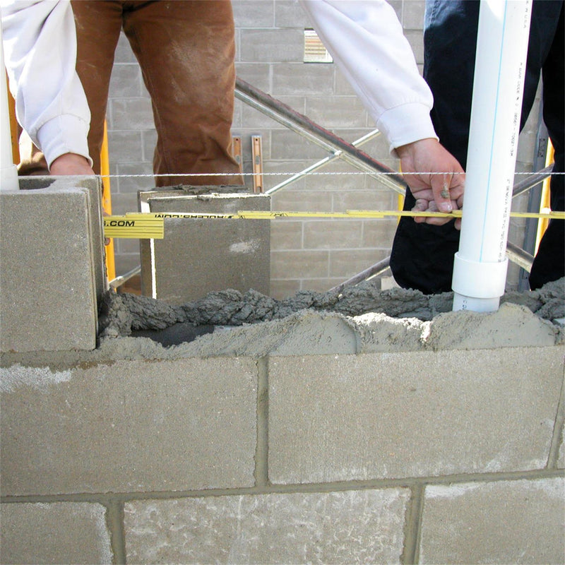 MARSHALLTOWN Rhino Rulers, Oversized Brick Spacing, Accurate Measurements, Easy-to-Close Folding Joint Design, Masonry Ruler, Weather Resistant, 6647 Oversized Brick Yellow