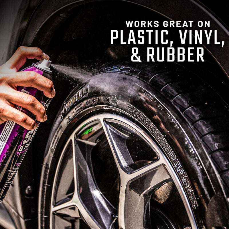 Slick Products Multi-Surface Shine & Protectant Spray – High Gloss Silicone-Based Aerosol for Interior & Exterior Plastic Vinyl Rubber – UV Protection, No Drip Formula, Smells Great, 17.35 fl oz 1-Can (1 x 17.35-Fl. Oz. Can)
