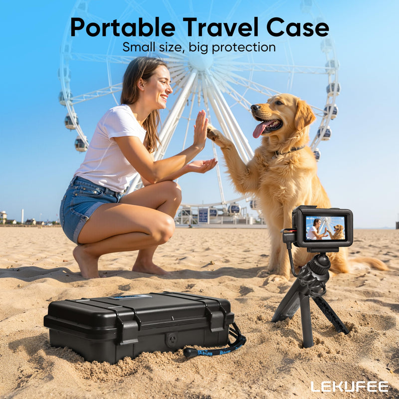 Lekufee Waterproof Hard Case for Xtra Edge Pro/Xtra Edge Camera, and Accessories(Case Only)