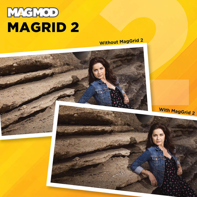 MagGrid 2 Light Modifier by MagMod | Photography Lighting Flash Modifier | Magnetic Light Modifier Attachment | New and Improved Features | Lightweight Light Control