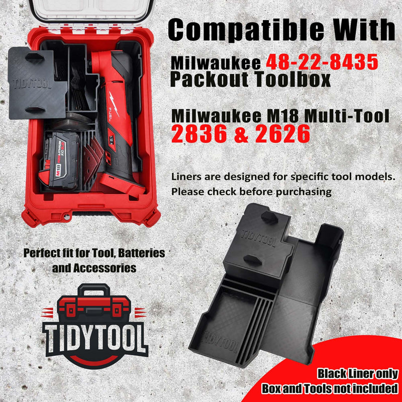 Organizer for M18 Multi Tool and Milwaukee Compact Organizer Tool Box