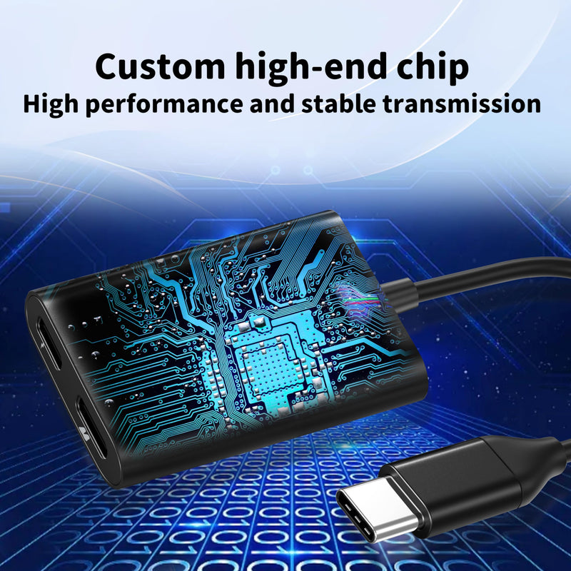 AR Smart Glasses Charging Adapter, Compatible with Viture/Rokid/Xreal AR Glasses, Switch, iPhone 15/16, Portable Docking Station Charging Module Accessory for Watching Movies and Playing Games