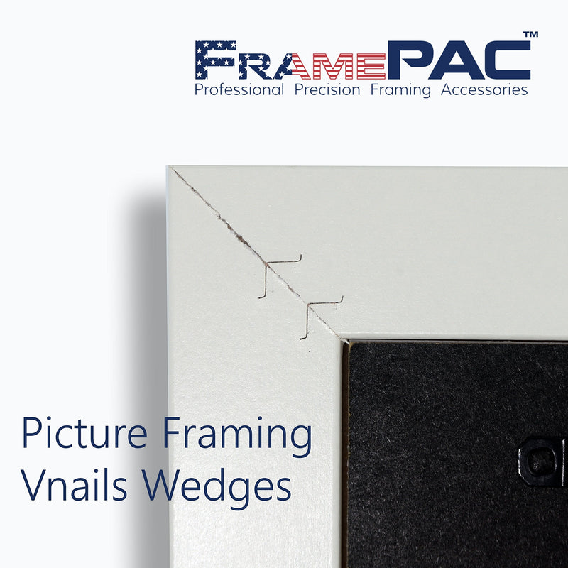 V Nails for Picture Frames Hardwood (AMP) 7mm (1/4 Inch) [4000 V-Nail Pack, Stacked] - (for use in Automatic V Nailer for Picture Framing, Automatic V Nailer for Picture Frames) 1/4 inch [7mm] - 4000 pack AMP - Hardwood
