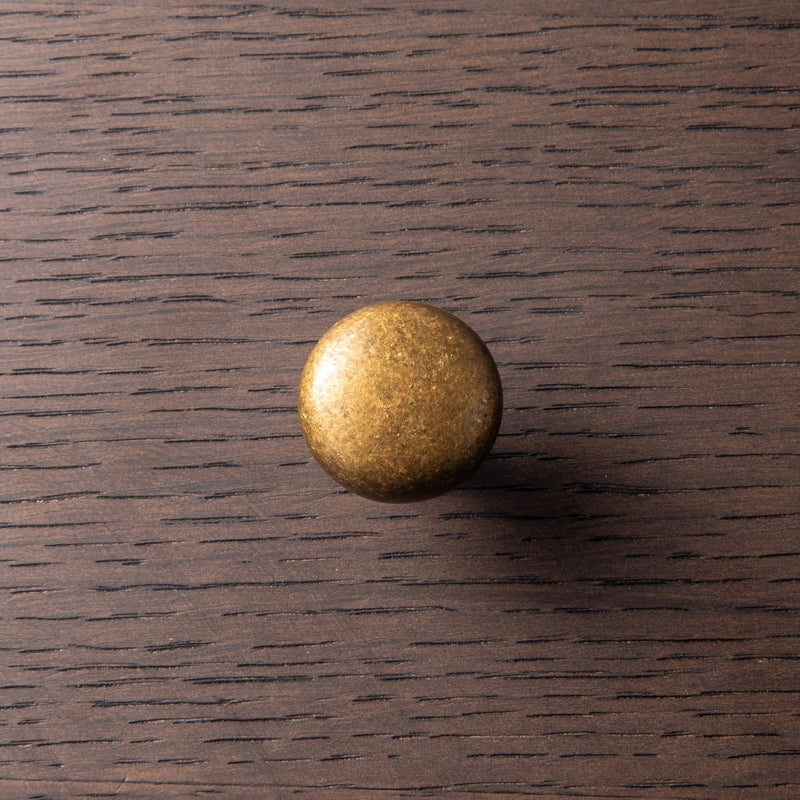 Goo-Ki Antique Brass Zinc Alloy Cabinet Knobs - Single Hole Cabinet Pull Handle Hardware for Drawer Kitchen Furniture, 6 Pack