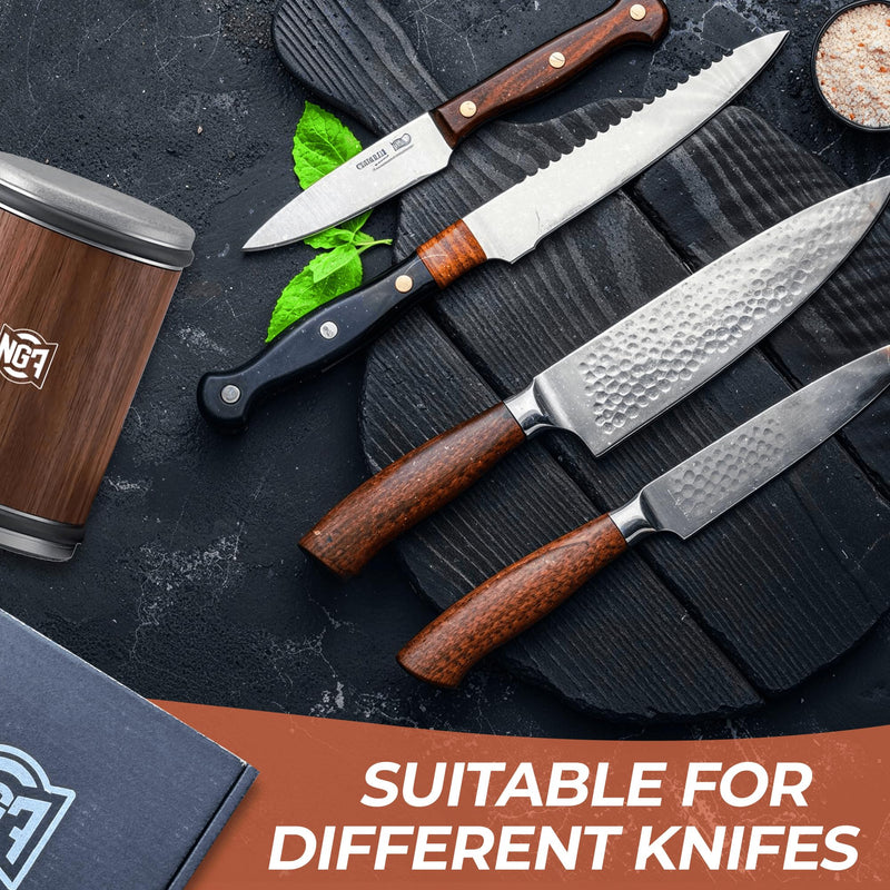 Knife Roller Sharpener Linen Kit with Diamond Discs, Multi Angle Magnetic Knife Sharpener Roller Tool for Kitchen (Classic Size) Classic Size