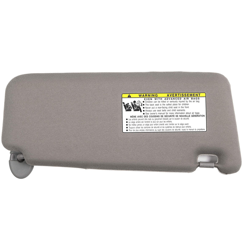 Ezzy Auto Gray Left Driver Side Sun Visor fit for Toyota Camry Without Sunroof 2007 2008 2009 2010 2011