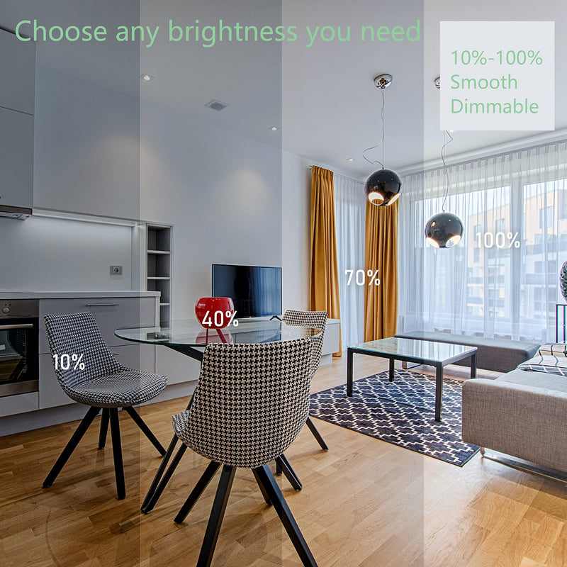 Soliseed 4 Inch LED Can Lights Length Adjustable Recessed Lights 2700K Soft White,Retrofit Downlight Replacement,9W=40W,500LM,Dimmable recessed Lighting,Easy to Install,4-Pack 2700K(Soft White) 4 Inch-4 Pack