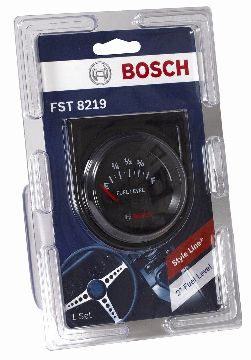 Bosch SP0F000056 Style Line 2" Fuel Level Gauge - Electric (Black Dial Face, Black Bezel)