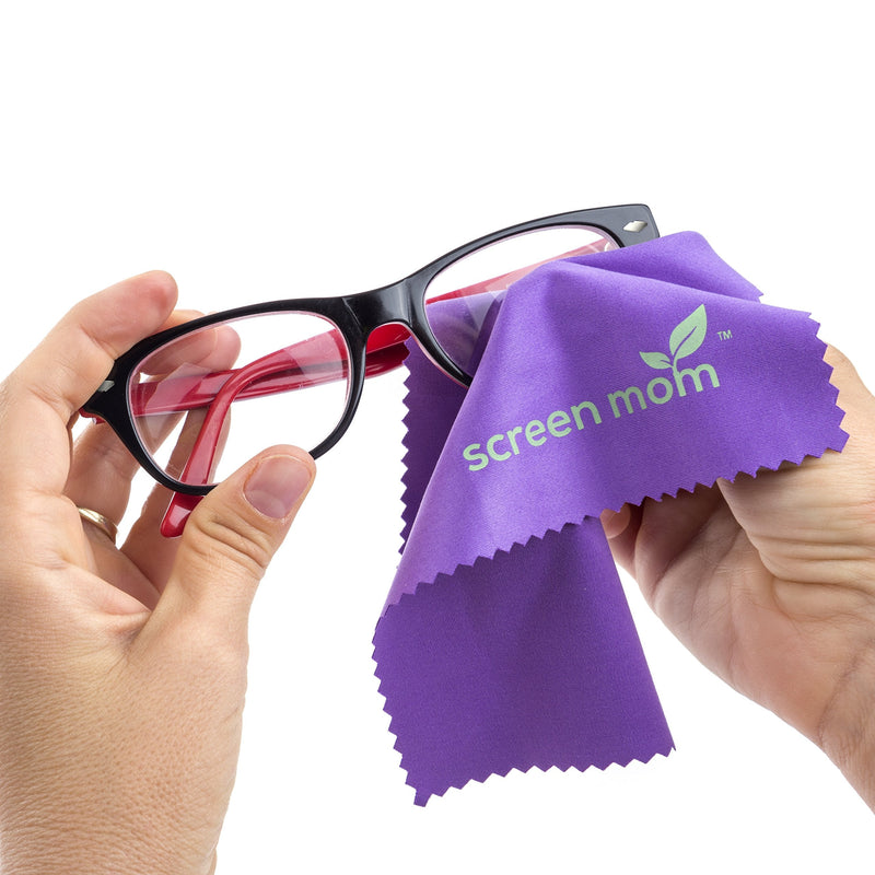 Screen Mom Screen Cleaner Home & Away Bundle – Designed for LED, LCD, Plasma, TV, iPad, Laptop, Computer Monitor, Tablets, Phones, & Eyeglasses - Includes 8oz & 2oz Bottle with 4 Microfiber Cloths