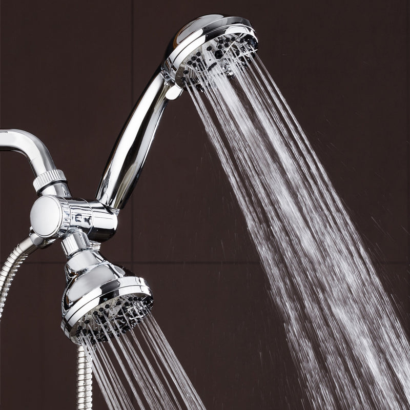 AquaDance Total Chrome High Pressure 3-way 48-setting Rain – Handheld Shower Head Combo – Angle Adjustable, Anti-Clog Jets, Tool-Free Installation - USA Standard Certified – Top U.S. Brand