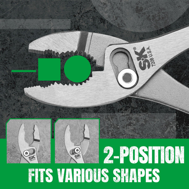 SK Tools USA 2 Piece Combination Slip Joint Pliers Set: 6" & 8" | 17839