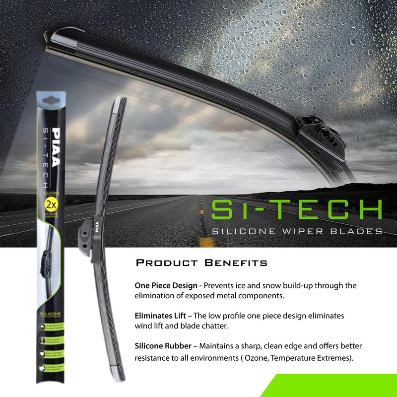 Piaa 97060 24-Inch (600mm) Si-Tech Silicone Wiper Blade, Premium All-Season OEM Windshield Wiper Replacement 24 Inches