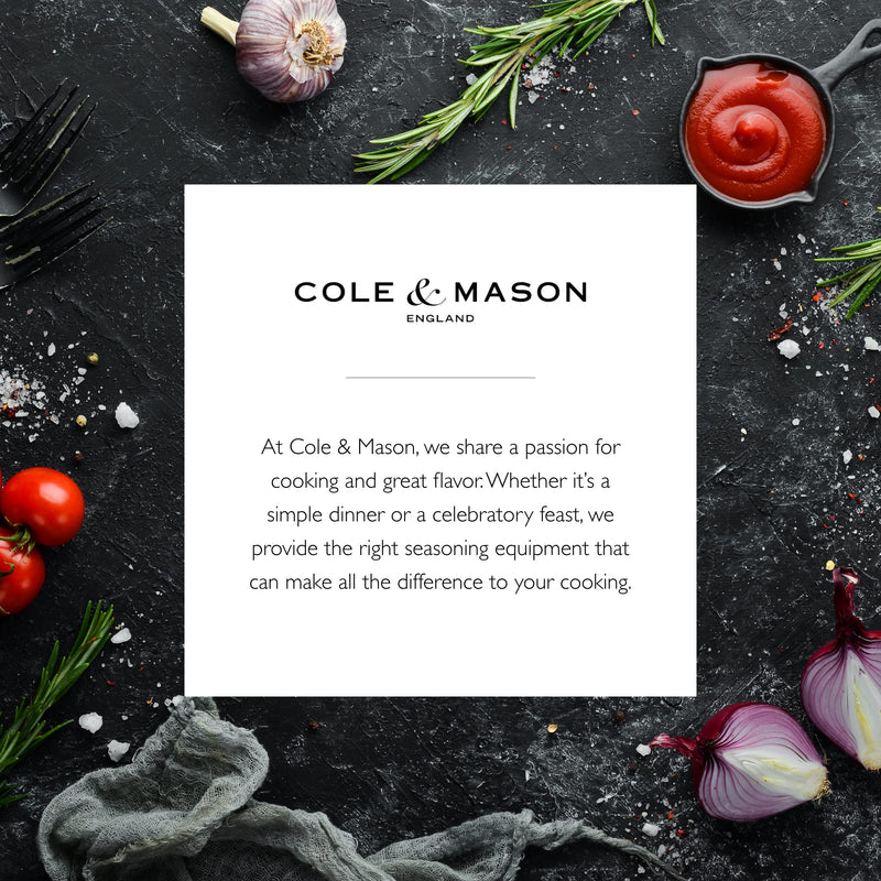 Cole & Mason Hoxton Mill - Table Black Pepper Grinder - Refillable Peppercorn Grinder - Kitchen & Home Accessory - Pepper Mill with Carbon Steel Mechanism - 4'', Chocolate Wood
