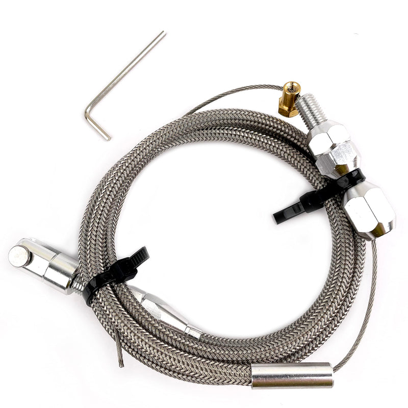36" Braided Stainless Steel Engine Throttle Gas Cable Kit Compatible with 97-07 Chevrolet/Chevy LS1 Engine 4.8L 5.3L 5.7L 6.0L