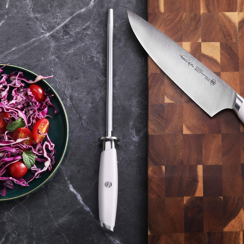 Cangshan Thomas Keller Signature Collection, Diamond Coated 8-Inch Honing Steel, White