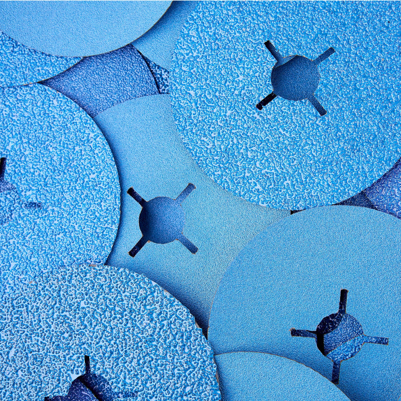 Zirconia Resin Fiber Sanding and Grinding Discs for Angle Grinder, 5” x 7/8”, 60 Grit, 25-Pack + Backing Pad + Lock Nut 60.0
