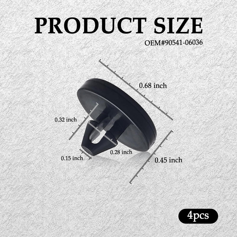 4PCS Car Brake Pedal Stop Pad Replacement OEM# 90541-06036,Car Brake Switch Stopper Compatible with Toyota Lexus Scion,Standard Brake Light Switch Stopper Car Accessories (4PCS) 4PCS