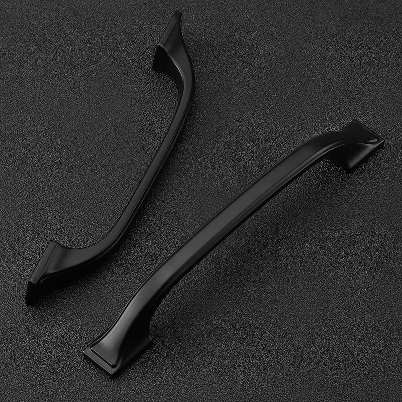 Ravinte 10 Pack Black Cabinet Pulls 5 Inch Kitchen Cabinet Handles Matte Black Handles for Kitchen Cabinet Hardware Arch Cabinet Handles for Drawer Dresser Curved Drawer Handles 5 in Hole Center