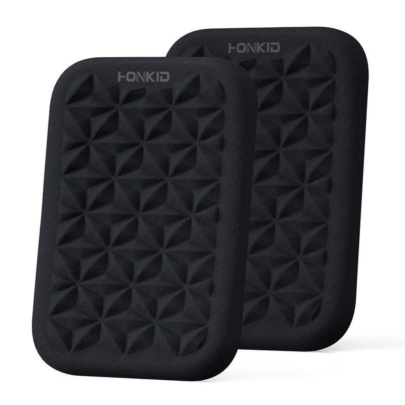 HONKID Elbow Rest for Desk, Elbow Pads for Office Home Games, Made of Soft & Breathable Memory Foam and Non-Slip Rubber Base, Easy Typing and Relieve Wrist Pain(2pcs, Black) 2 Pack Elbow Pad