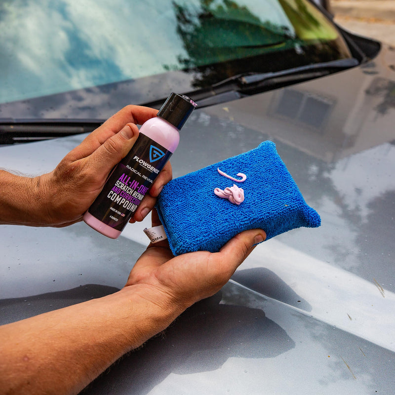  [AUSTRALIA] - Flowgenix™ Instant Car Scratch Remover Repair - All-in-One Scratch Remover For Vehicles and Polishing Compound (4 oz) - Car Paint Scratch Repair Includes 1 Microfiber Applicator and 1 Microfiber Towel Instant Scratch Repair