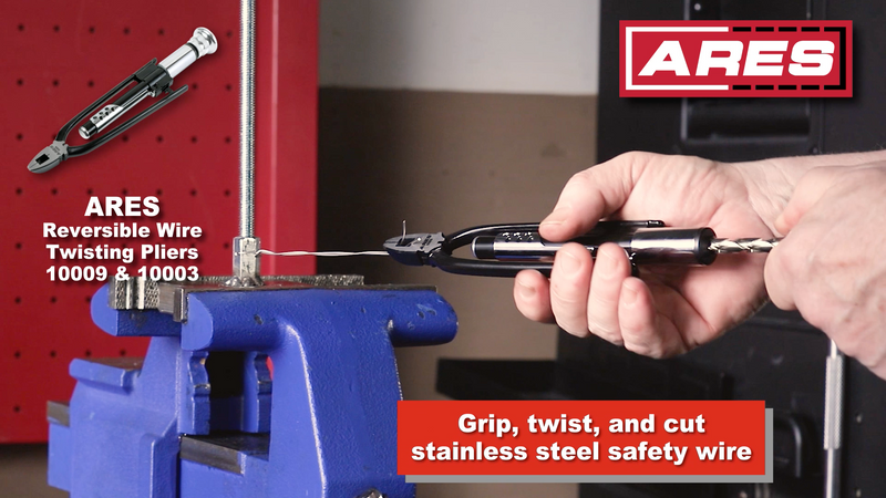 ARES 10011 6-In Safety Wire Twister Pliers - Grips, Twists & Cuts Wire 6-Inch Safety Wire Twisting Pliers