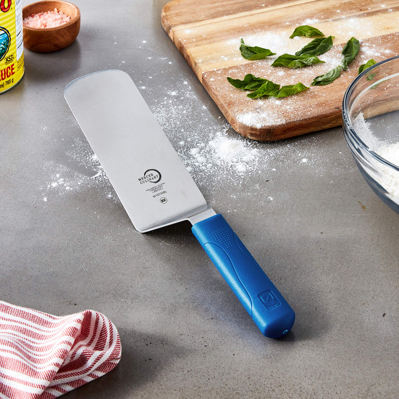 Mercer Culinary Millennia TurnerHandle, 8 Inch x 3 Inch Blade, Blue Handle 8 x 3-Inch Turner